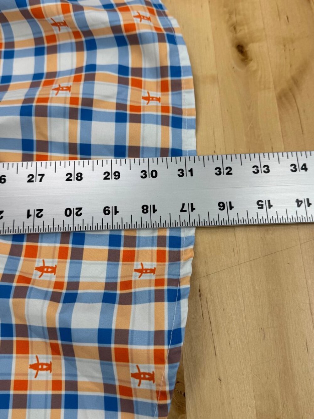 Magellan Outdoors Vented Fishing Shirt Houston Rodeo Orange Blue Plaid XL - Picture 9 of 15